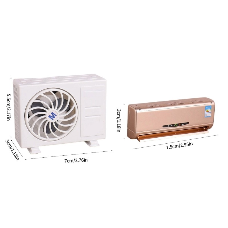 Mô hình điều hòa năng lượng mặt trời thực tế HIk với thiết kế ABS chi tiết Hoàn hảo cho những người đam mê nhà búp bê