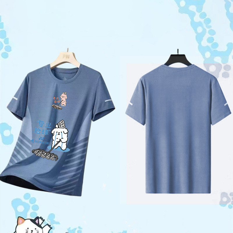 Áo thun YONEX mới dành cho nam và nữ, thấm mồ hôi hiệu quả, cổ tròn tay ngắn, phù hợp cho các hoạt động thể thao như cầu lông và chạy bộ.