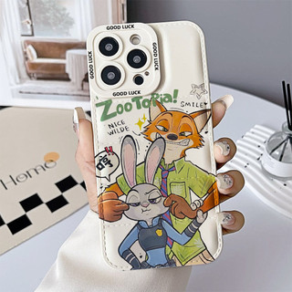 Ốp điện thoại Animation Zoo Topia cho iPhone 17 / 17Air / 16E / 15 Plus / 14 / 13 / 12 / 11 / Pro Max. Chống sốc rơi. Hộp đựng túi khí kiểu áo khoác silicon lỏng che phủ toàn diện
