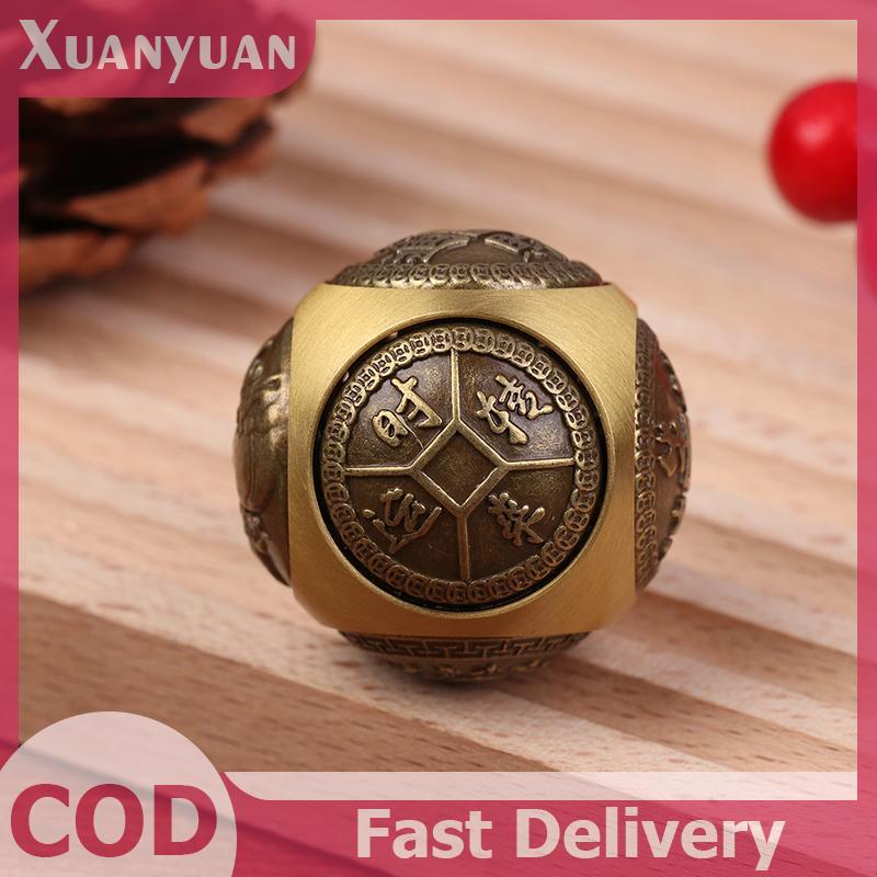 XUAN Sáu Mặt Bốn Phước Lành May Mắn Tiền Đồng Thau Giảm Căng Thẳng Khối Đàn Áp Đồ Chơi Thủ Công VN