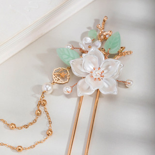 Kiểu dáng Trung Hoa, trâm cài tóc camellia và phụ kiện viền tóc handmade cho nữ và bé gái, phù hợp cho salon làm tóc