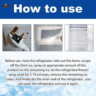 Xịt rã đông cho tủ lạnh Tủ đông 120ml Xịt khử đông lạnh cho vòi thủy tinh và cửa sổ ô tô