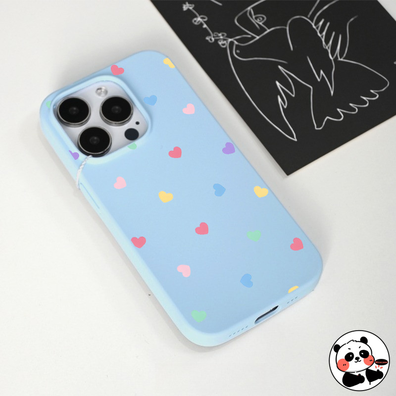 Ốp Điện Thoại Màu Macaron Trái Tim Dễ Thương Cho Redmi Note 15 14 13 12 Turbo 12R 12T Pro Plus RedmiNote15 RedmiNote14 Vỏ Sang Trọng Hoạt Hình Matte Vỏ Kẹo Mềm Chống Sốc