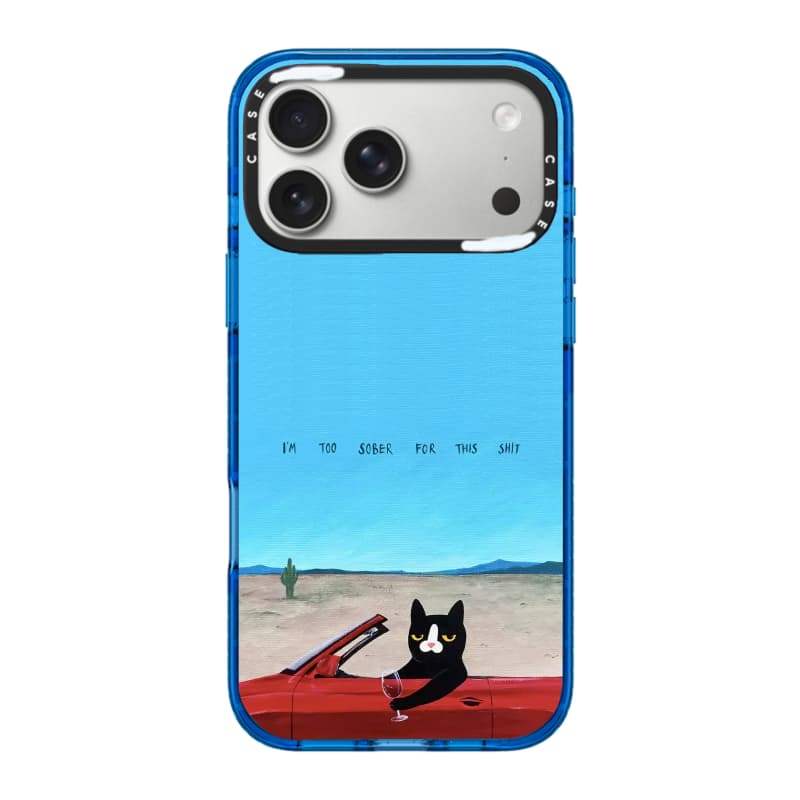 CASECASE X Tôi quá tỉnh táo Ốp lưng màu xanh da trời trong suốt cứng hút từ tính tác động cho Apple IPhone 12 13 14 15 16 17 Pro Max Air Plus có hộp