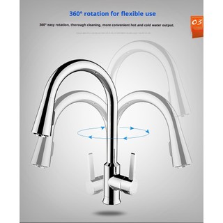 Vòi rửa chén nhà bếp Kohler K-21366T/K-21367T có vòi xoay nóng lạnh