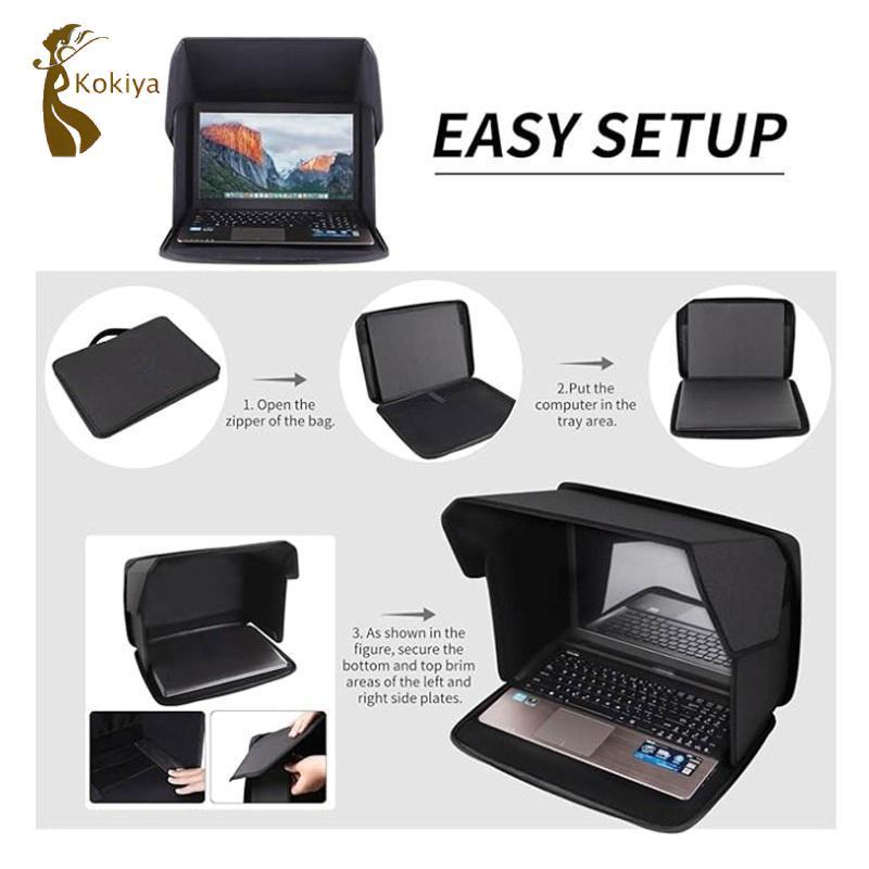 Tấm che nắng máy tính xách tay 16 inch, túi bảo vệ màn hình, vỏ che chắn, mũ che riêng tư để làm việc ngoài trời