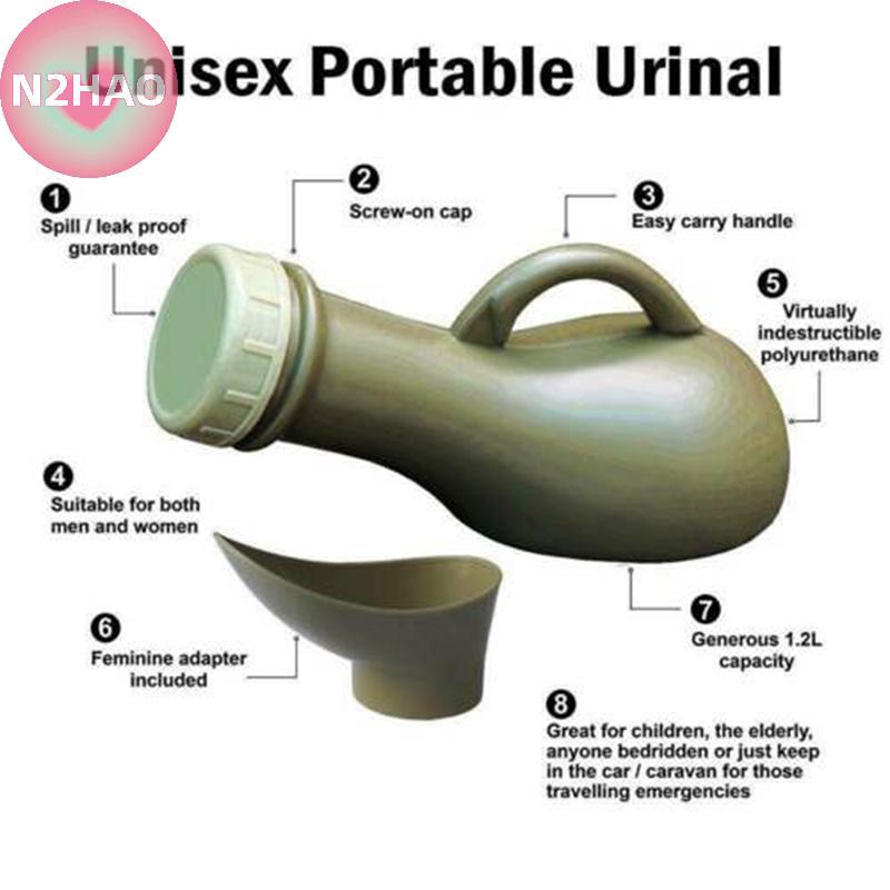 N2HAO Unisex Di Động Bình Nước Tiểu Nữ Nữ Nam Bé Trai Cắm Trại Du Lịch Mới n