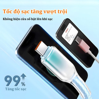 Cáp sạc nhanh 120W dây pha lê Type-C – Tương thích iPhone 17 16 15 14 13 12 11 Pro Max Samsung Xiaomi OPPO VIVO Huawei