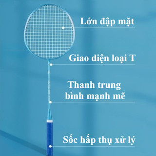 Combo 2 Vợt Cầu Lông Chính Hãng - Tay cầm êm ái, tặng kèm 3 quả cầu và túi, chất lượng tốt