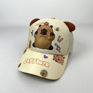 Mũ lưỡi trai Capybara cho bé 3–9 tuổi – Hoạ tiết thú siêu dễ thương, che nắng hiệu quả