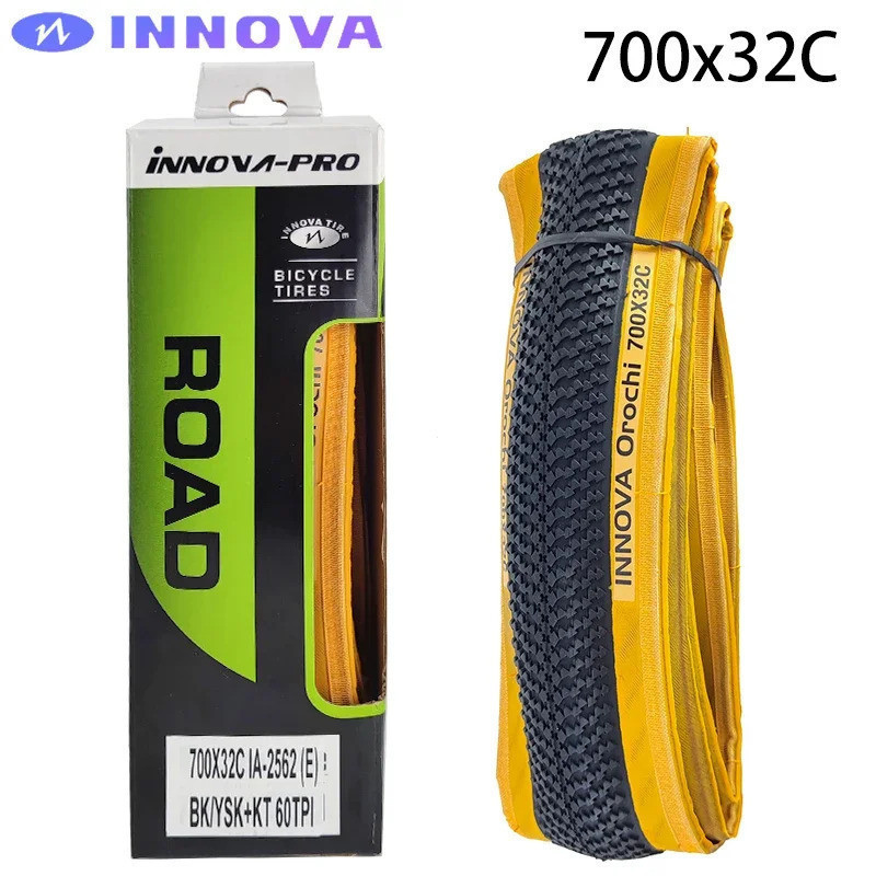 Innova 700x32c 35C 38C 32 / 37 / 38-622 Sỏi Lốp Vàng Nâu XC Địa Hình MTB Có Thể Gập Lại Lốp 60tpi Lốp Xe Đạp IA-2562
