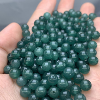 Hạt đá ngọc xanh nước 6mm, bộ 50 cái - phụ kiện làm vòng tay
