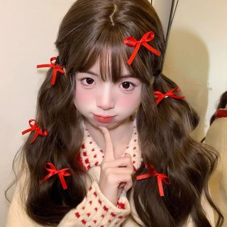 Kẹp tóc nơ ba lê màu đỏ