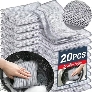 5 / 10 / 20 Chiếc Vải Làm Sạch Dây Thép Dày - Vải Chà Hai Lớp Chống Trầy Xước