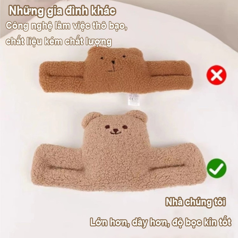 Đệm Bảo Vệ Đầu Cho Bé Hình Gấu - Chất Liệu Mềm An Toàn, Dùng Cho Ghế Xe Điện & Xe Máy, Bảo Vệ Tối Đa
