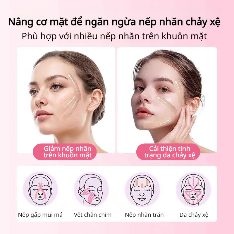 🔥Giá sốc🔥Băng dán cơ nâng cơ mặt / Băng dán mặt / Băng dán cơ nâng cơ da cho nếp nhăn mũi má và trán/Miếng dán giảm nếp nhăn và nâng cơ / Miếng dán giảm nếp nhăn có thể điều chỉnh độ co giãn cao