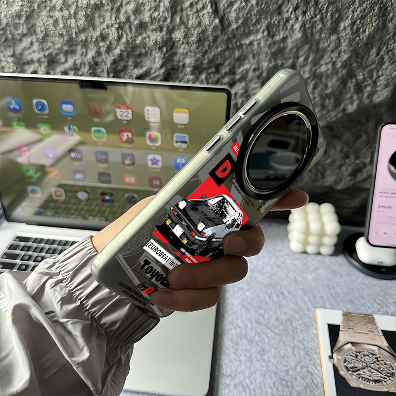 Ốp điện thoại Vivo chống sốc thời trang INITIAL D Car Micro Matte cho Vivo X300 Pro X200 Ultra X200 Pro Mini X100 S Pro X200S X100s X100 Pro X90 X80 X70