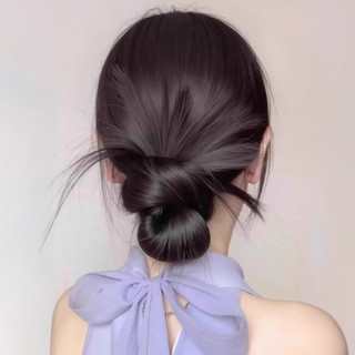 Kẹp lông vũ bun tóc giả mảnh, phù hợp dùng hàng ngày