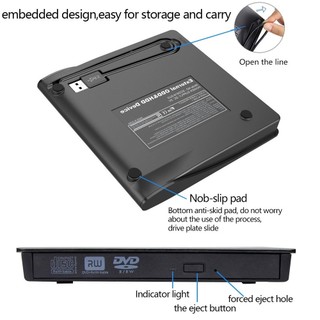 SUBOGDG ổ đĩa ngoài DVD đọc DVD,CD Đầu ghi DVD CD/DVD-RW gắn ngoài USB 3.0 $ typeC-Tốc độ tối đa USB 3.0 TYPE C