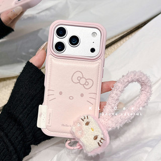 Ốp điện thoại nơ mèo biểu cảm lớn bằng da màu hồng dễ thương cho iPhone17 Pro Max 16 15 14 13 Pro Max bảo vệ camera chống sốc Vỏ lưng mềm chống rơi