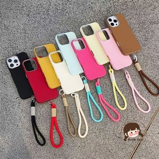 Ốp Điện Thoại Da PU Màu Trơn Mới Cho Xiaomi 17 15T 15 Pro Max 14T 13T Pro Cho Mi 11 Lite 11X Pro 5G 4G Ốp Lưng Kinh Doanh Có Dây Buộc Ngắn Cặp Đôi Vỏ Mềm Chống Rơi