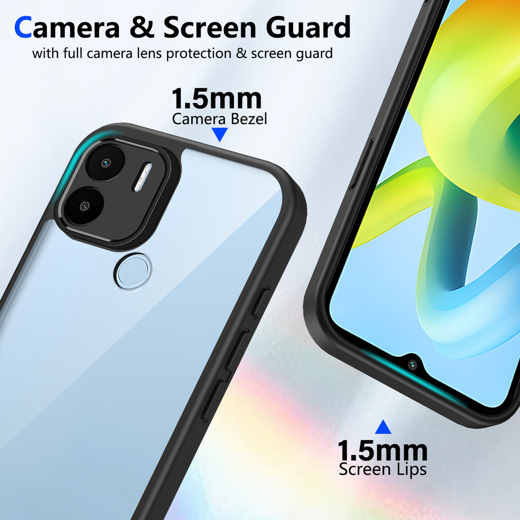Ốp lưng Redmi A2 Plus Vỏ trong suốt mờ thời trang cho Redmi A2 + Vỏ điện thoại