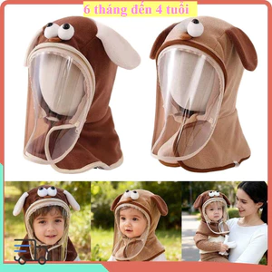 Mũ Len Lông Cừu Kèm Kính AKubi, Họa Tiết Cáo Mắt Lồi Ngộ Nghĩnh Chop Bé 6 Tháng Đến 4 Tuổi