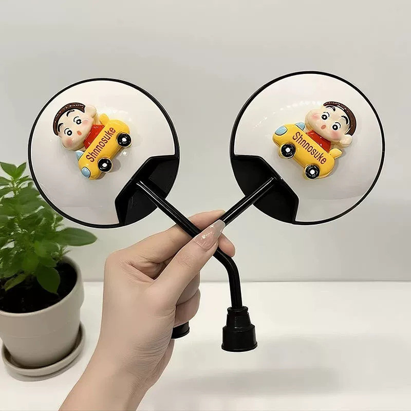 Một cặp gương chiếu hậu xe máy kiểu dáng dễ thương, gương chất lượng cao, gương chiếu hậu xe điện, cổng 8li