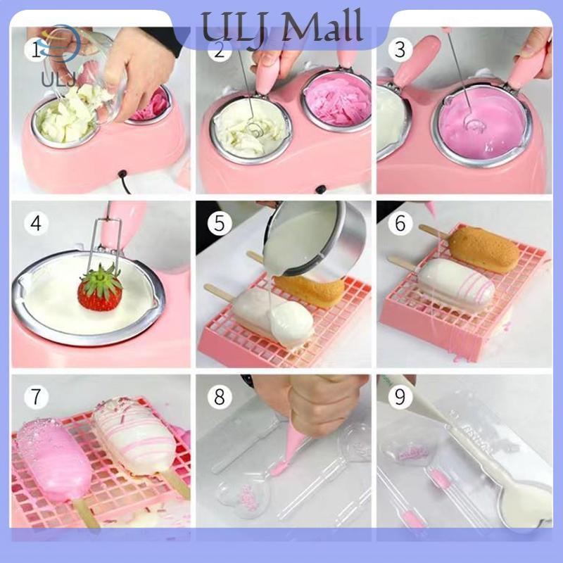 ULJ Điện Sôcôla Nóng Chảy Nồi Sô Cô La Fondaue Ấm Máy Cho Sữa Sô Cô La Đơn / Đôi Nồi Sô Cô La Melter EU Cắm Dây 1.8M 25W Công Suất Thấp DIY Bộ