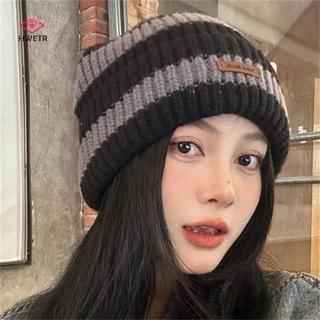 Mũ dệt kim ấm áp dành cho nữ, thiết kế xếp chồng, phù hợp thời trang hàng ngày