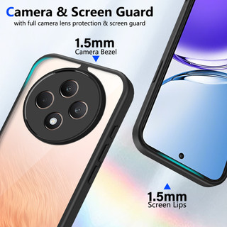 Dành cho OPPO Reno 12F / F27 Pro + 4G / 5G Ốp điện thoại cứng trong suốt Khung silicon mềm chống rơi mỏng