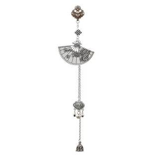 Ghim Tóc Plum Fan Phong Cách Cổ Điển Trung Hoa & Mặt Dây Chuyền Tua Rua Cho Thời Trang Hanfu