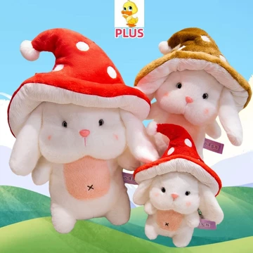 PLUS✨Hàng✨Vui Nhộn Nấm Thỏ Đồ Chơi Dễ Thương Rừng Thỏ Sang Trọng Động Vật Đồ Chơi Trẻ Em Đi Kèm Búp Bê Sang Trọng Quà Tặng Bạn Gái Quà Tặng Trẻ Em Quà Tặng Giáng Sinh Sang Trọng Quà Tặng COD