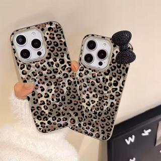 Ốp Lưng Da Báo Nơ Ngọc 3D Hợp Thời Trang Cho Redmi Note 12 10 9 Pro 14S 12s 10s 9s Xiaomi Redmi 13C 15C 15 A5 A3 12C Mi 14T 13T 15T Pro 11 Lite Cô Gái Vỏ Điện Thoại