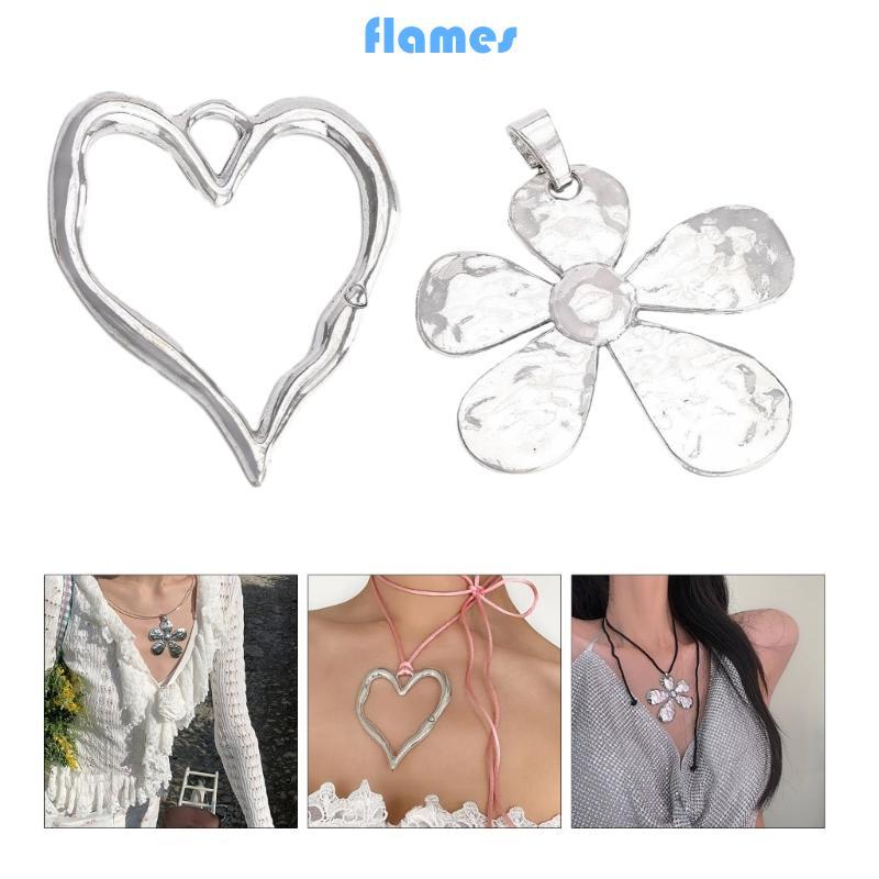 Mặt Dây Chuyền Charm Hoa Chất Liệu Hợp Kim, Phù Hợp Làm Vòng Cổ