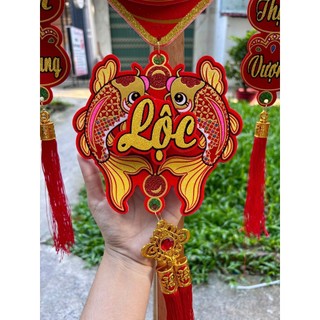 Liễn Tết loại cao cấp chữ Phúc kích thước 40x40cm – Dây treo trang trí Tết Bính Ngọ 2026