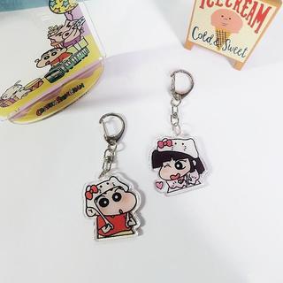‍Ganten‍Crayon Shin-chan Xiaoai móc khóa thích hợp móc khóa acrylic mặt dây chuyền cặp đôi bestie