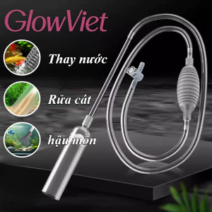 Bơm Tay Hút Cặn Hồ Cá 2.6M Có Van Khóa Hút Phân Thay Nước Vệ Sinh Đáy Đầu Lọc Sỏi Chống Tắc Siêu Bền