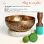 Combo Chuông Fullmoon 29cm Kèm Chuông Ngọc Thạch Anh Đen chân ngôn “OM” kèm phụ kiện -CXNP110