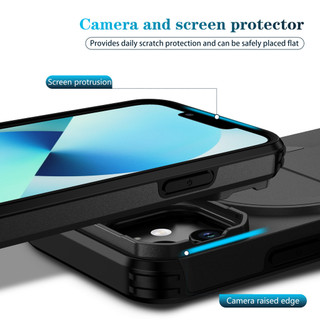 Dành Cho iphone 13 Mini / 12 Mini Ốp điện thoại Có Trượt Camera Nắp Từ Tính Chân Đế Chống Sốc Mỏng Bao