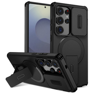 Dành Cho Samsung Galaxy S25 Ultra / S24 Ultra Ốp điện thoại Có Trượt Camera Cover Từ Mặt Sau Chân Đế Chống Sốc Mỏng Bao