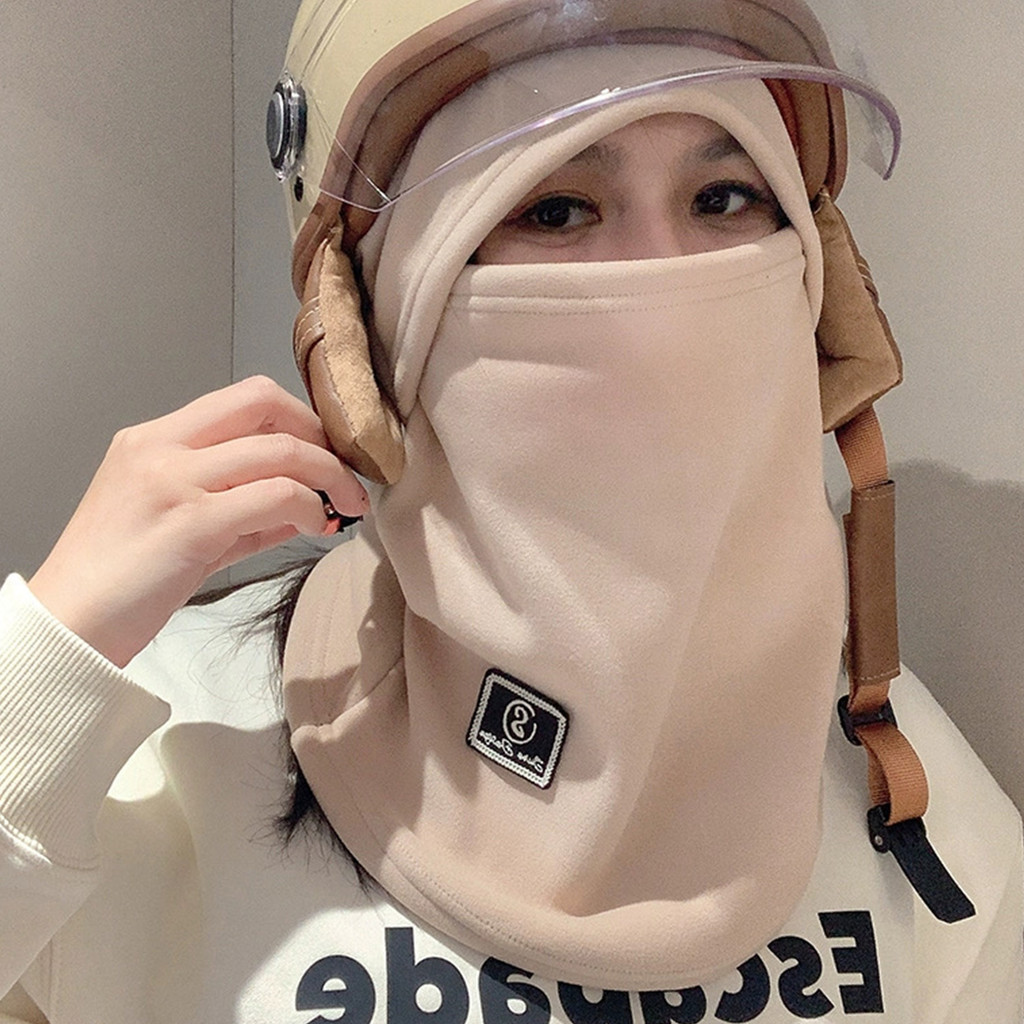 Băng đô có mũ trùm đầu mùa thu đông, chất liệu polyester đàn hồi mềm, kích thước đa năng, 4 màu