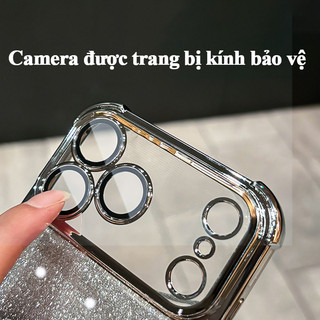 Ốp lưng iPhone chống sốc túi khí | Lấp lánh | Bảo vệ camera tích hợp cho iPhone 11 12 13 14 15 16 17 Pro Max 17 air