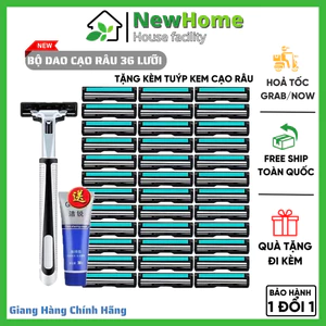 Ship từ HCM - Dao Cạo Râu Kèm 36 Lưỡi Dao Kép Thay Thế Tiện Dụng và Tiết Kiệm.