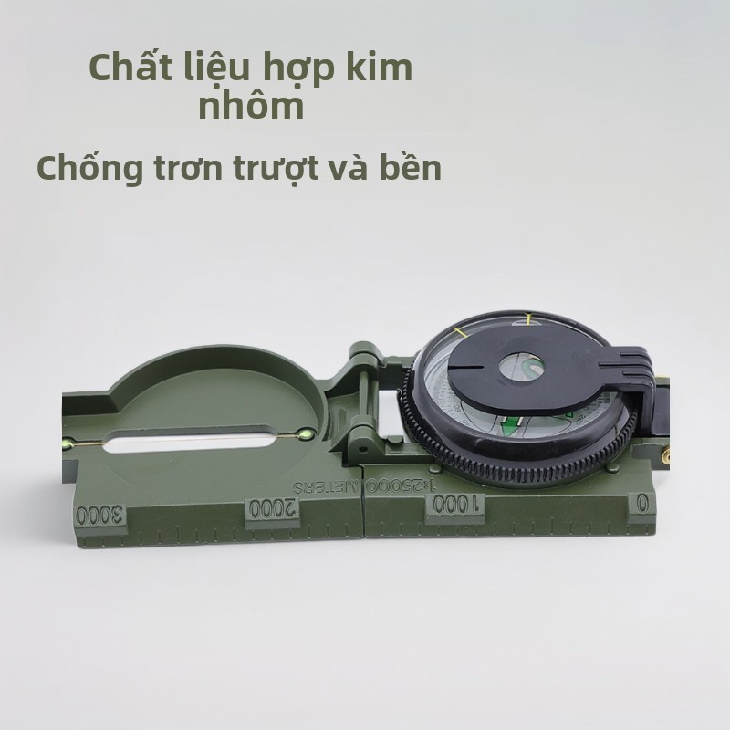DC45-2B Hợp Kim Nhôm La Bàn Mỹ Cắm Trại Phiêu Lưu Dạ Quang La Bàn Định Hướng Chống Thấm Nước Ngoài Trời NWEG