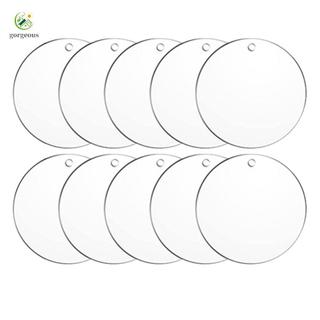 ⭐GROUS⭐Acrylic Christmas Crafting Discs Pack of 10 Various Sizes for Personalized Decor