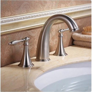 Kohler Finno K-8670T-4-CP Vòi nước nóng lạnh cao cấp toàn đồng hai tay cầm ba lỗ 8inch cho chậu rửa mặt