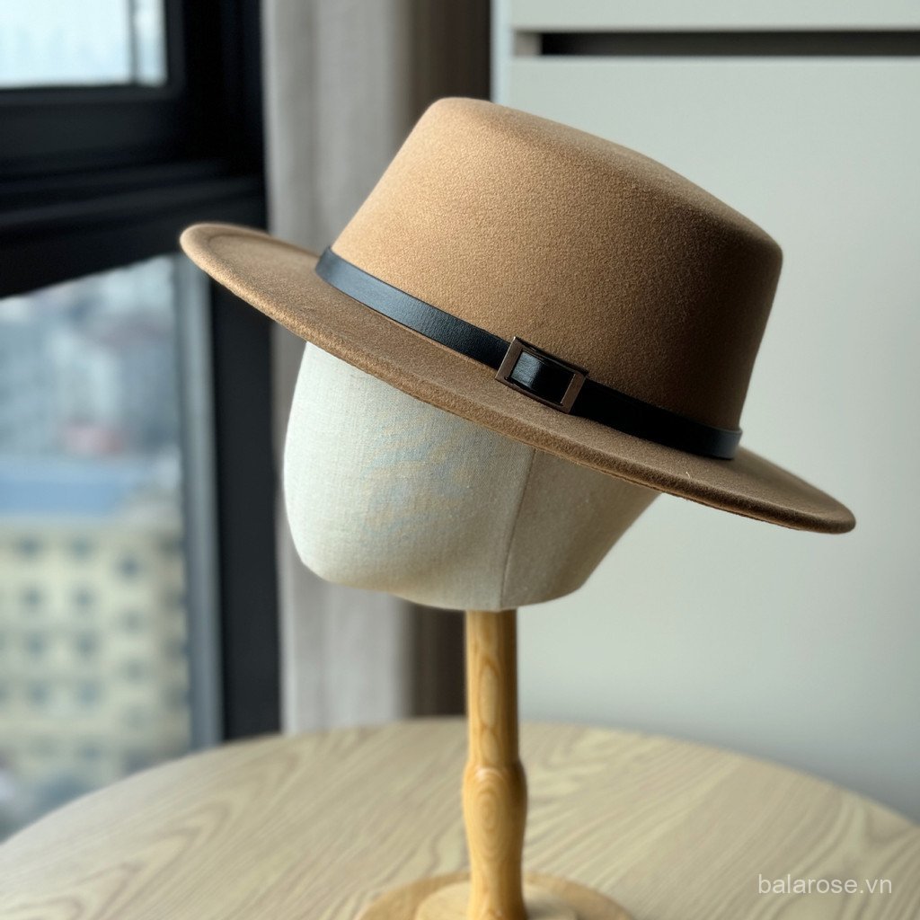 Mũ Len Flat Top Retro Thu Đông  Phù Hợp Phong Cách Jazz