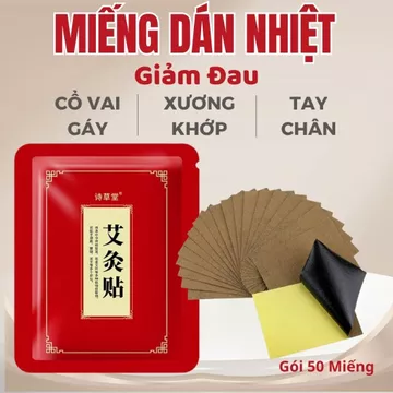 [Combo 1/3/5 Túi] Dán ĐỎ - Túi 50 Miếng Dán Nhiệt Ngải Cứu Giảm Đau Nhức Xương Khớp, Cao Dán Hỗ Trợ Xoa Bóp Nhức Mỏi