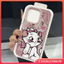 Ốp Lưng Tương Thích Cho IPhone 17 11 16 15 14 13 12 Pro Max Air XS XR X MAX 7Plus 16 15 14 Plus Dễ Thương Marie Cat Hoa Nơ Cặp Đôi Kết Cấu Da